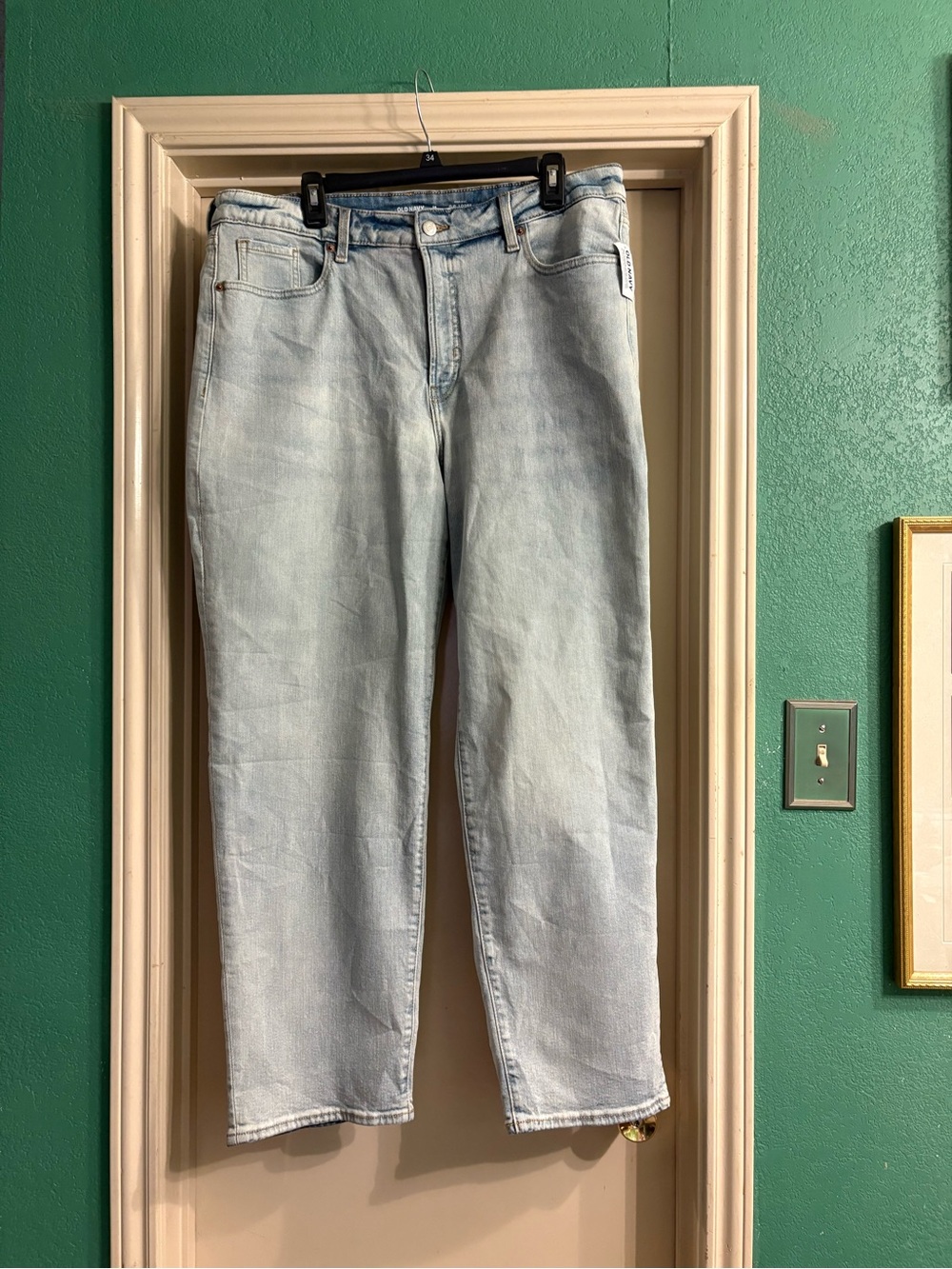 Old Navy High-Rise O.G. Loose Light Blue Straight-Leg Jeans - Picture 3 of 13
